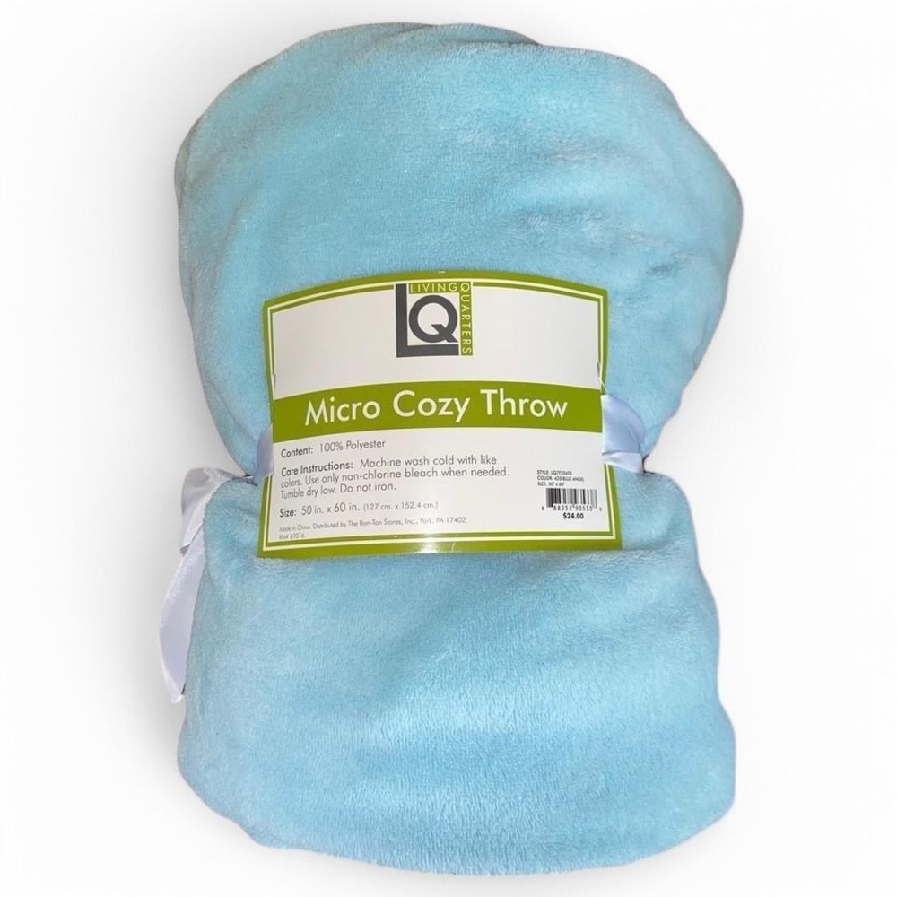 Blue Micro Cozy Throw
